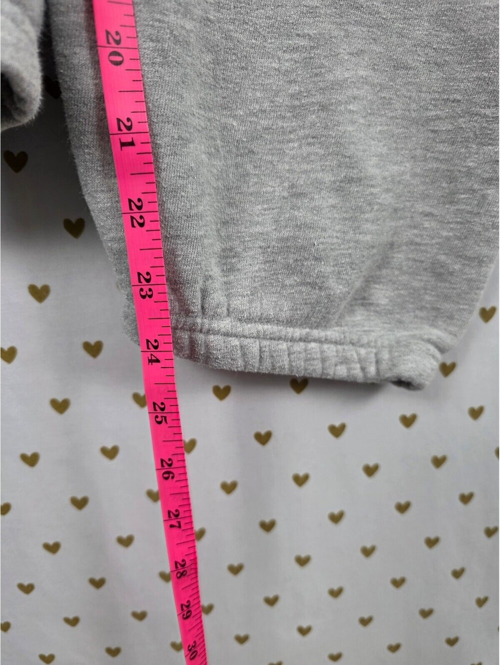 Victorias Secret PINK PHI BETA PINK Sweats Capri Sweatpants Grey Large Vintage - Picture 6 of 7
